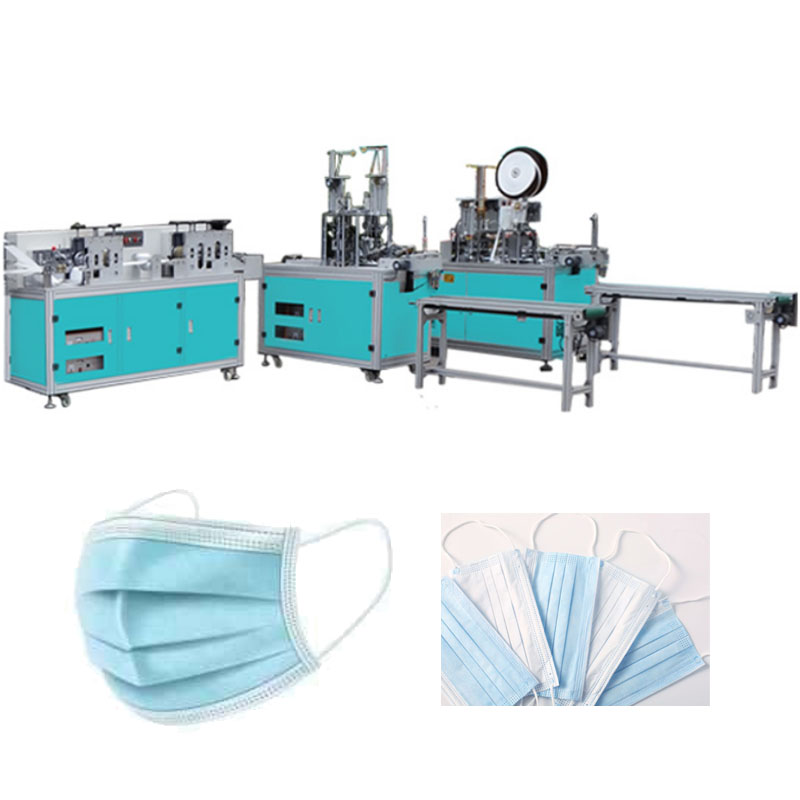 Full Automatic Dust Medical Face pure electric no cylinder Mask Making Machine 1+2 , Auto Surgical Face mask machine